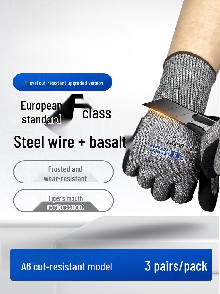 Level 9 Cut-Resistant Gloves: Cut, Puncture, Wear-Resistant; Breathable Non-Slip Protection for Work, Fish Cleaning, Beachcombing, and Kitchen Use.