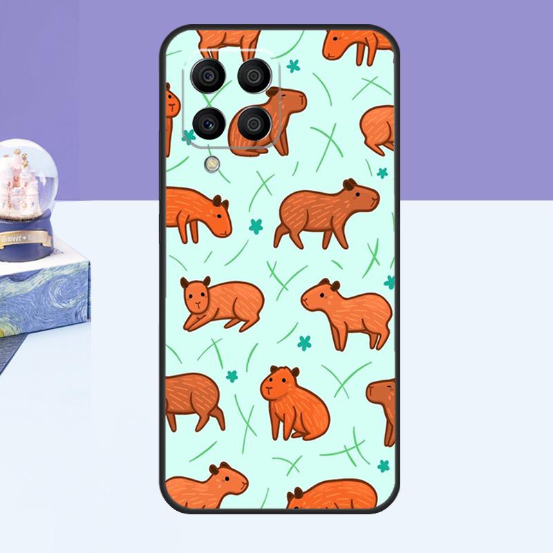Cute Cartoon Capybara Case For Samsung Galaxy M15 M55 M35 M33 M21 M31 M16 M36 M56 M53 M13 M12 M32 M52 M14 M34 M54