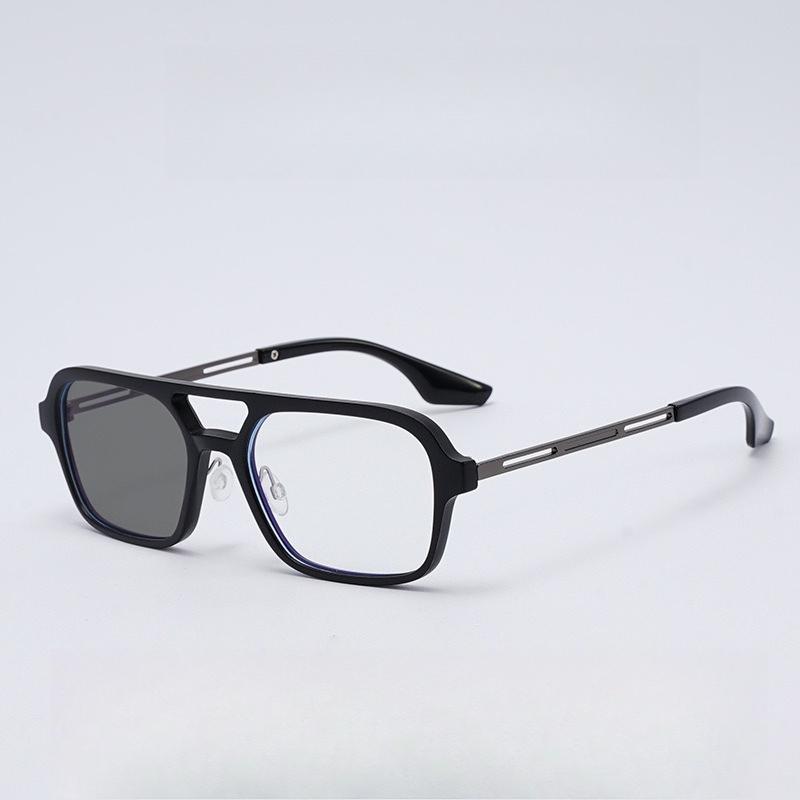Double-Bridge Photochromic Reading Glasses, Anti-Blue Light HD Presbyopia Eyewear +1.0~+4.0 Unisex