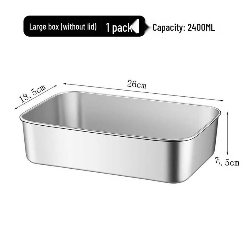 Stainless Steel Food Storage Container 2400ml Extra Large