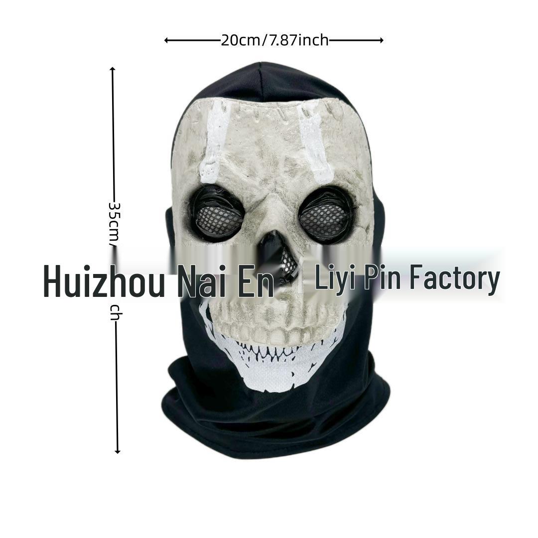 Call of Duty Warzone 2 MW2 Skull Ghost Mask Hood Cosplay