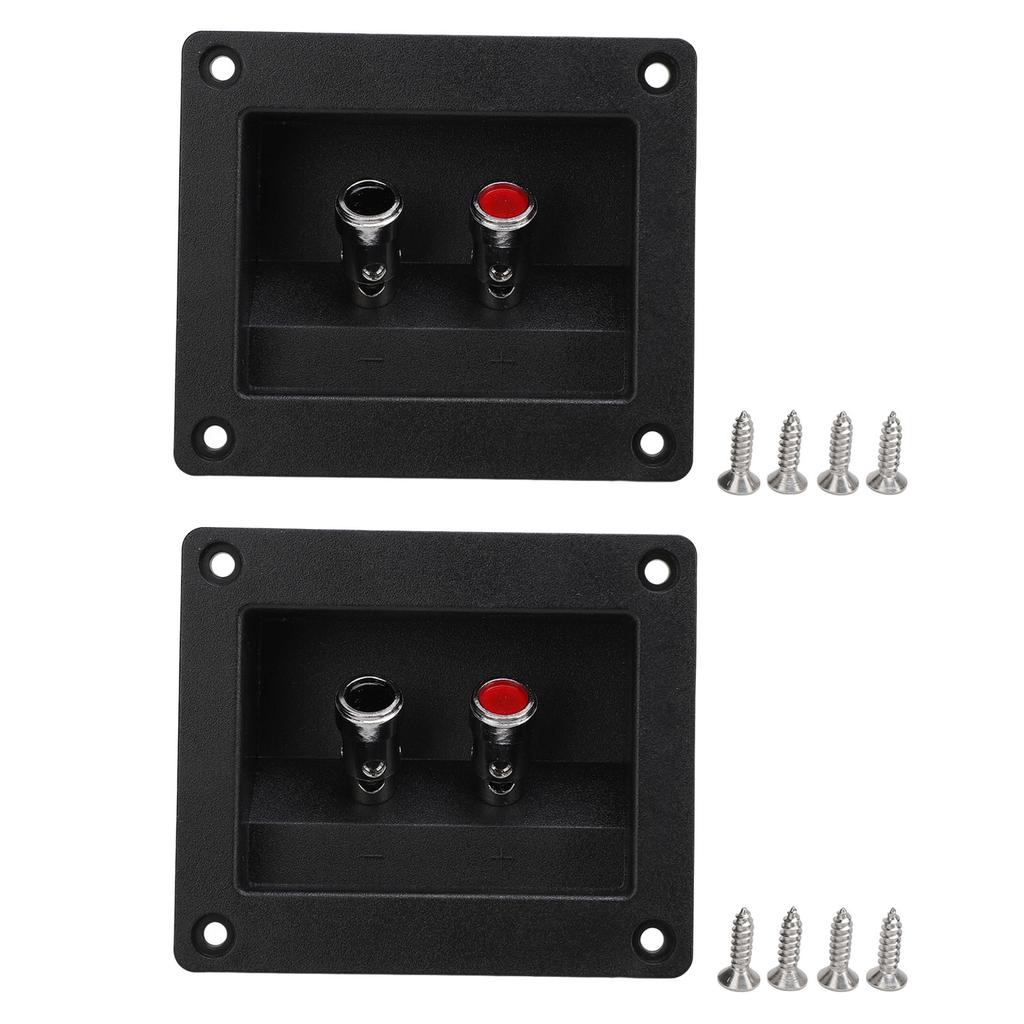 2PCS Speaker Box Terminal Subwoofer Box Terminal Cup Spring Loaded Jacks Double Binding Post Speaker Terminal Plates