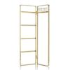 Queen-b Gold Accessory Stand, Frame, Jewelry Storage, Small Item Display, Foldable, Necklace/Ring Display, Tabletop Decor, Stylish and Cute (Large)