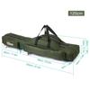 3 Layers Fishing Pole Bag Portable Folding Rod Carry Case Fishing Reel Tackle Storage Bag Case