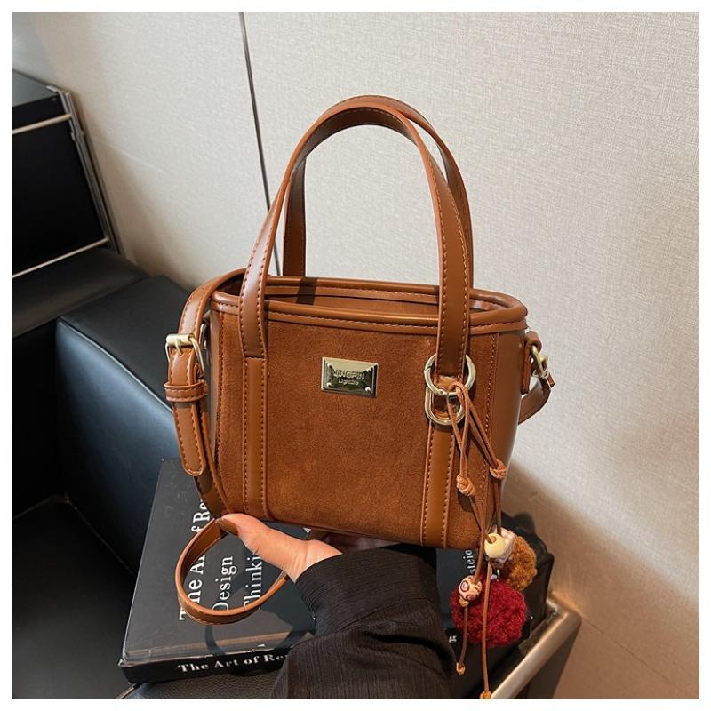 Suede Bag Women's Autumn and Winter New Niche Matte Retro Messenger Bag Bucket Bag