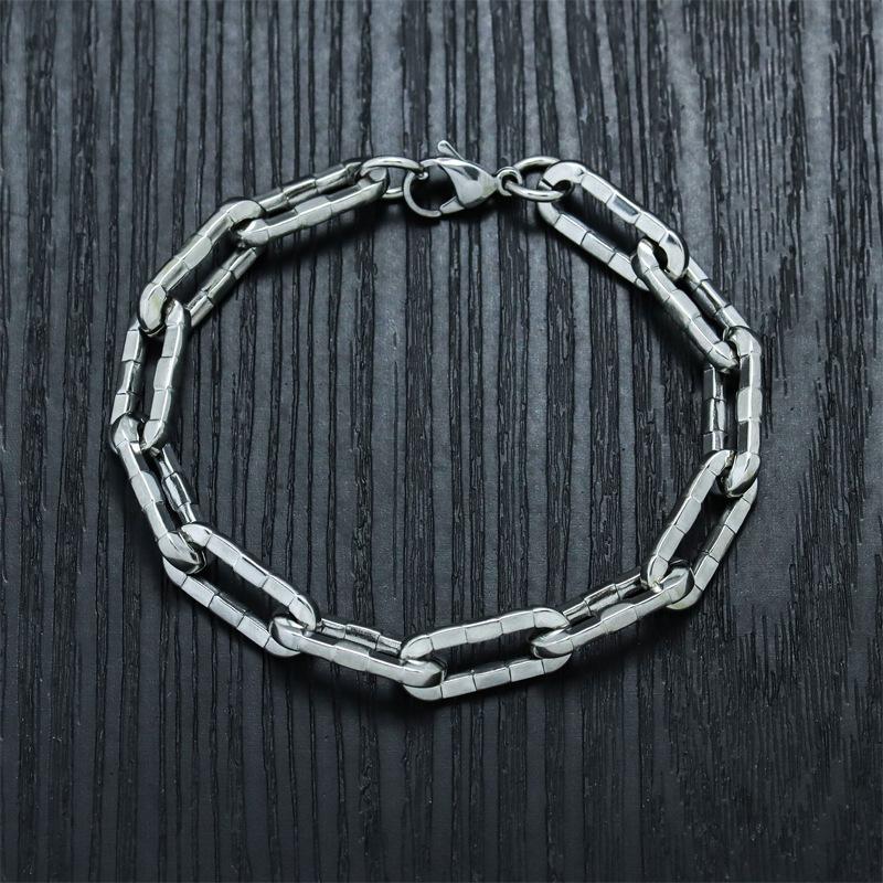 Доминирующий Шарм Хип-Хоп Мужской Браслет Нержавеющая Сталь Ретро Стиль Литературный Тренд Панк Украшения