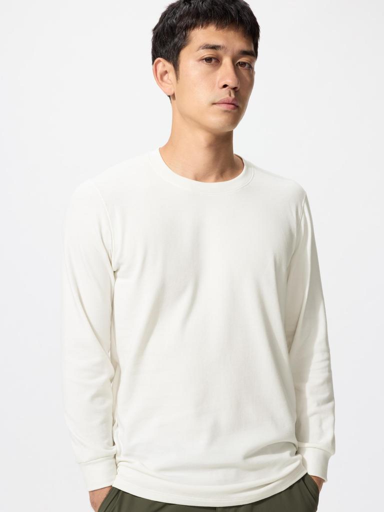 Uniqlo HeaTTech CoTTon Crew Neck T 9 Sleeve