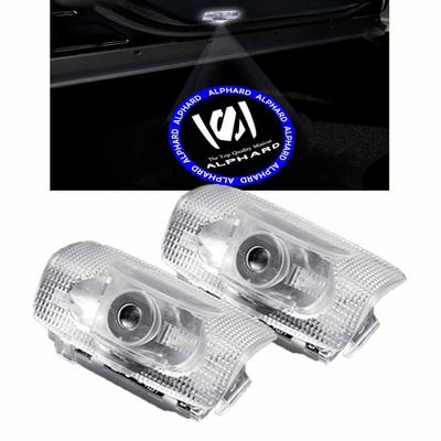 Ltsplay 20 Series Alphard Courtesy Car Door Door Welcome Courtesy Light with LED Logo Courtesy Light with Angle Set of 2 for Alphard 30 Series Lamp,