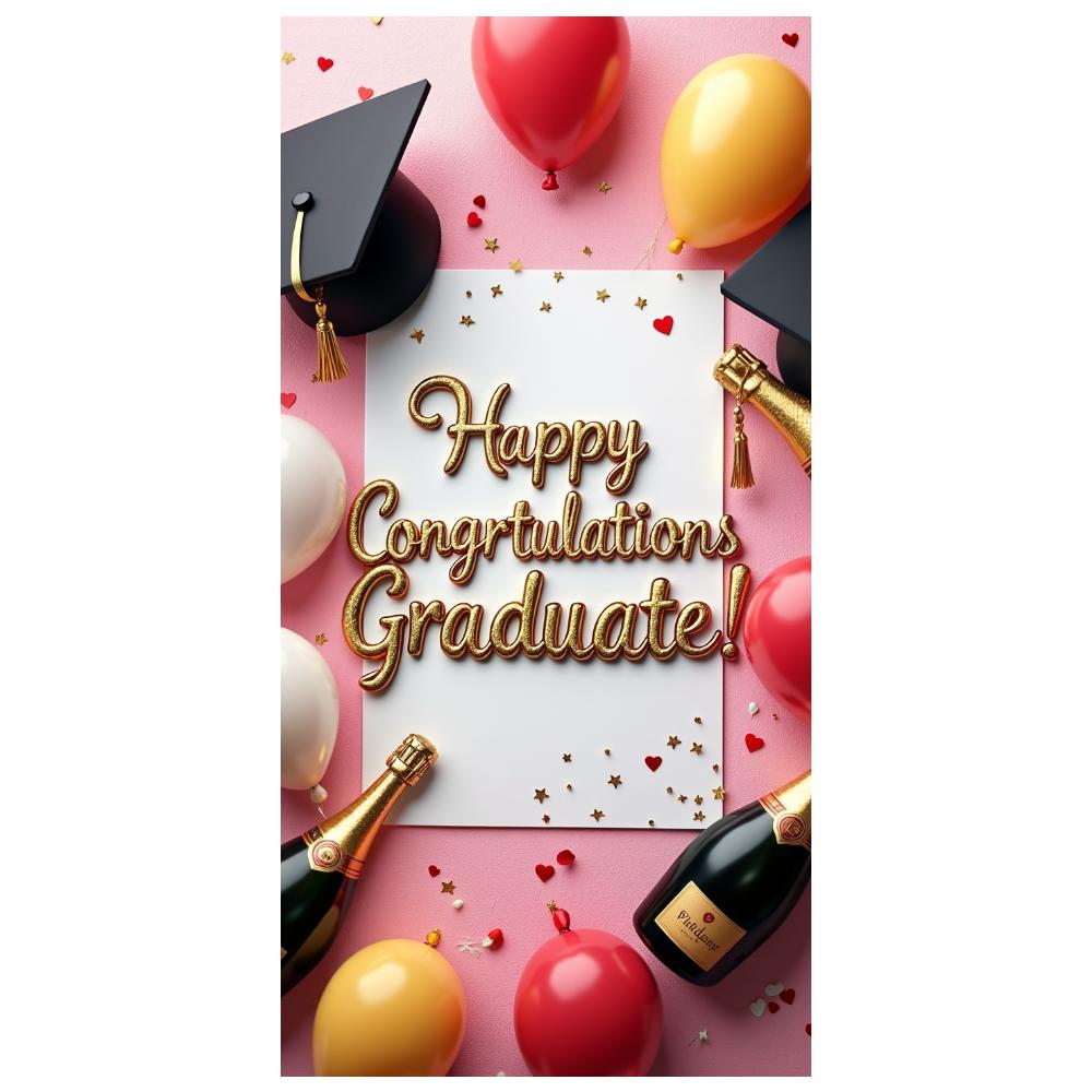 Graduation Backdrop Customizable Party Decor Event Banner Photography Props For School Event Graduation Ceremony