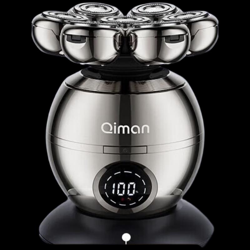 Qiman 7-Blade Electric Head Shaver CN plug (adapter included)