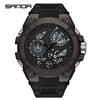 Sanda Men's 3D Dual Display Sports Watch with Night Light and Multi-function Features