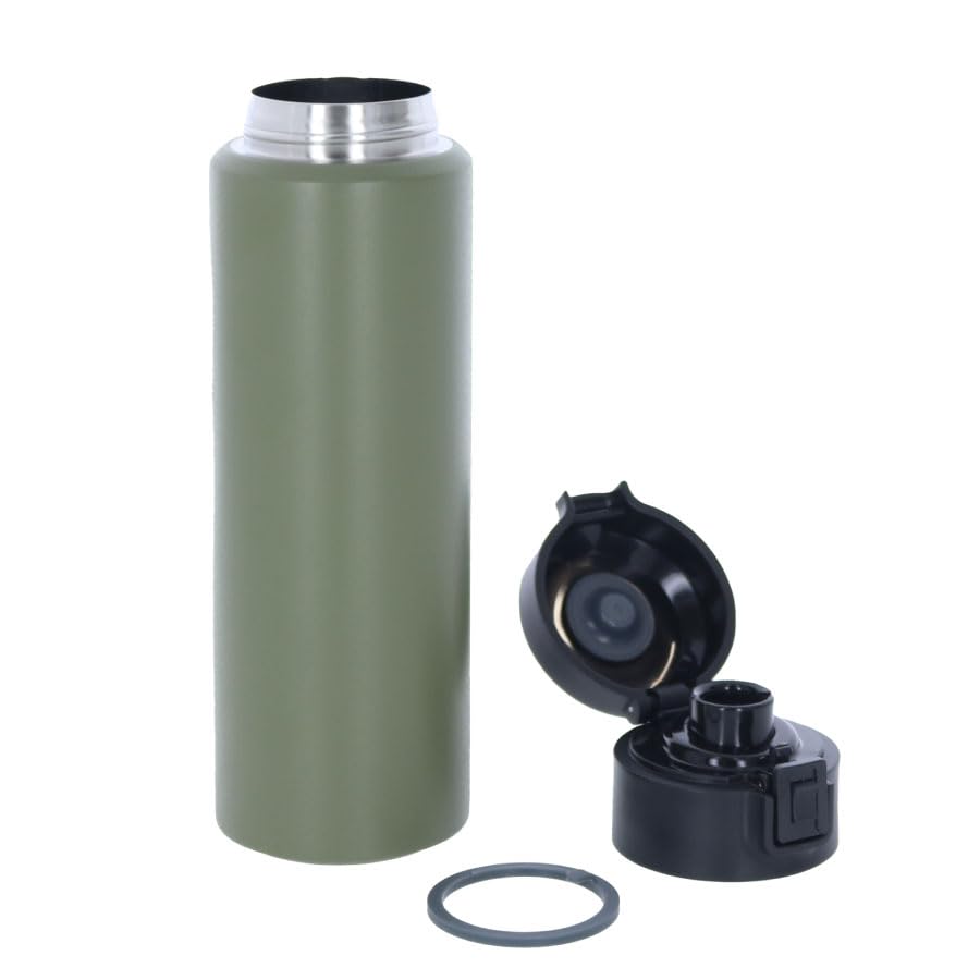 Trade Works Zalatto One-Touch Thermo Bottle, Vacuum Insulated, 500ml, Black, TS-1815-009