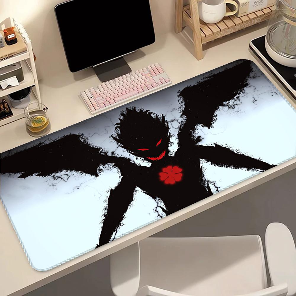 Fashion Black Clover Mousepad Printing Computer Gamers Locking Edge HD Non-slip Mouse Pad XXL90x40cm Keyboard PC Desk Pad Funda