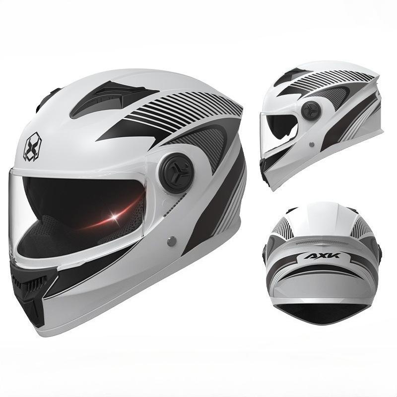 Motorcycle Helmet Men's Winter Warm Locomotive Electric Car Women's Four Seasons Universal Safety Helmet