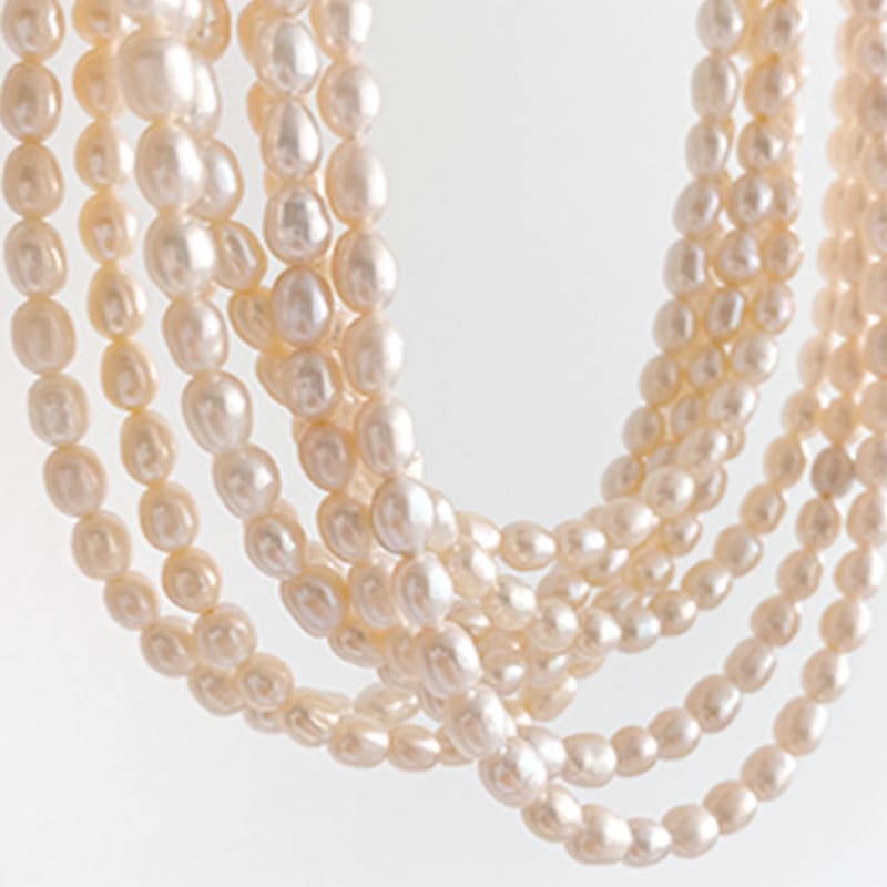 ozel Silver925 Bob Natural Pearl Necklace