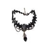 Adjustable Gothic Lace Heart Pendant Choker Necklace