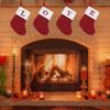 Letter Christmas Stockings Gift Bag Lovely Knit Christmas Hanging Socks For Christmas Tree Fireplaces Door Decoration