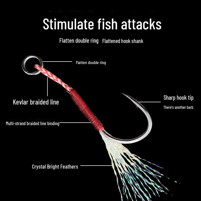Yikun Corrosion-Resistant Freshwater Bass Vibe Lure with Okinawan Blood Groove and Long-Distance Casting Hook