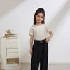 Kids' Solid Color Short Sleeve T-Shirt 9887D