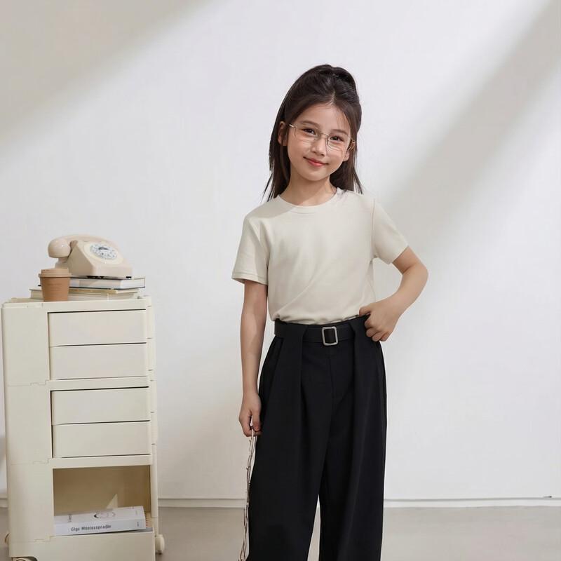 Kids' Solid Color Short Sleeve T-Shirt 9887D