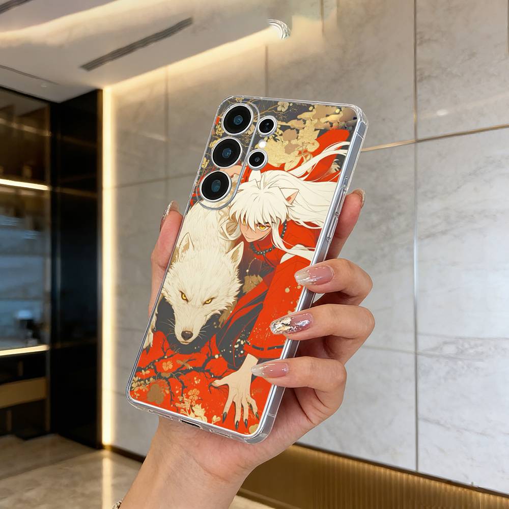 L-L-Inuyasha Phone Case For Samsung S25,S24,S21,S22,S23,S30,Ultra,S20,Plus,Fe,Lite Transparent Cover