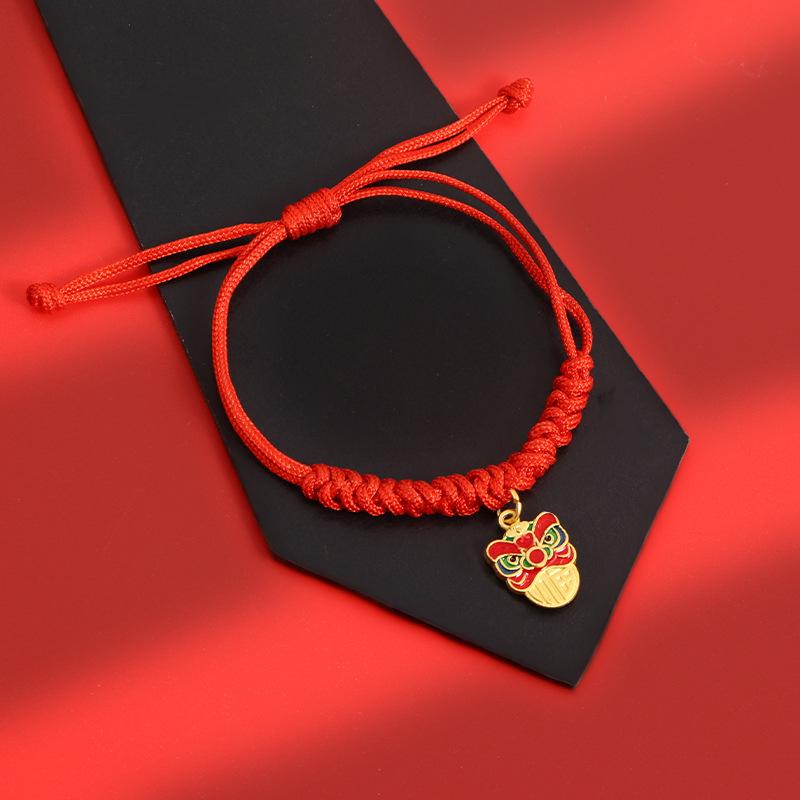 Zodiac Year Red String Bracelet with Lucky Bells - Auspicious Design for Couples and Best Friends