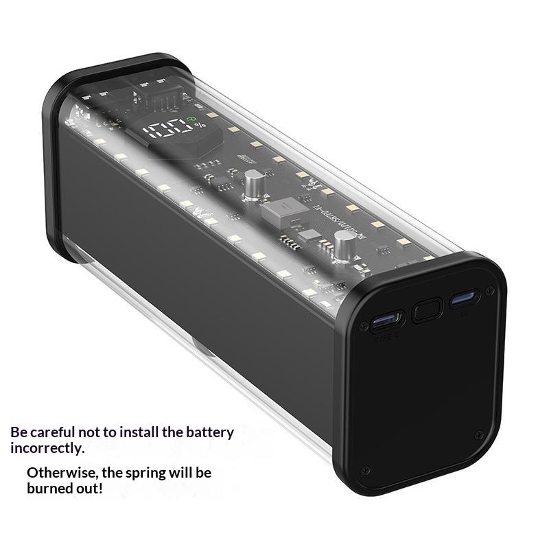 DIY Průhledný Držák 4*21700 Power Banky Přenosný Externí Bateriový Pack S LED Displejem Pro Android Telefony