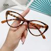 Retro Cat Eye Glasses for Women Fashion Blue Light Blocking Glasses Computer Games Reading Eyewear Clear Lens Black Frame