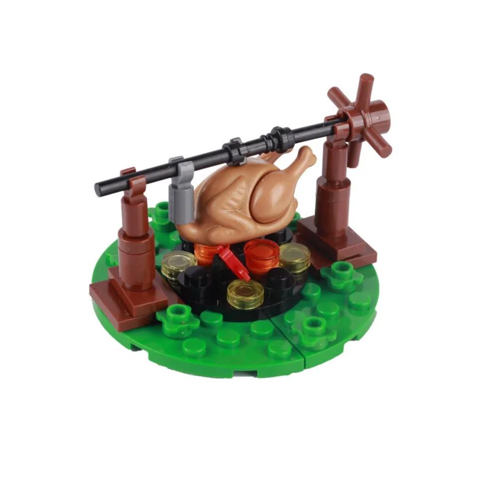 Medieval Scene Building Blocks Snow Sentry Siege Watchtower Siege Engines Ballista Moc Street View Assembled Brick toys