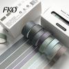 Transluzentes Washi Tape 8 Rollen Set, Dekorative Aufkleber, Ästhetische Unifarbene Tapes Karomuster für Scrapbooking Zubehör, Journaling Junk Journal,