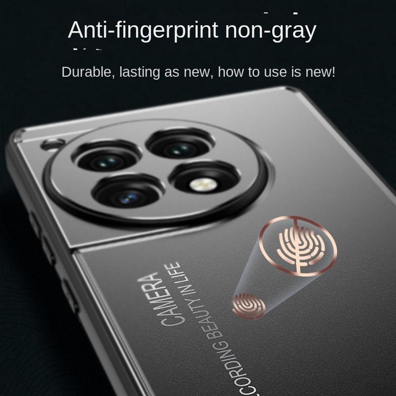 Aluminum Alloy Sandblasted Back Plate Case For OnePlus Ace 3 Pro Ace3 Ace 3V 2 Pro Ace3 1+ 12R 11R Metal Camera Protective Cover