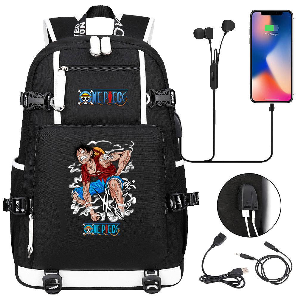 One Piece King Fashion Backpack Personalized Printing Youth Leisure Travel Cross-border Multifunctional Large Capacity Student School Bag