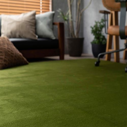 Sayan Sayan Washable Microfiber Rug, Nagomi, 190x190cm, 2 Tatami Mats, Olive, Foldable