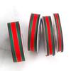 25Yards/Roll Stripes Ribbon DIY Crafts Bows Floral Decor Red Green Ribbons for Cake Box Gift Packaging 2.5cm Christmas