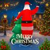 8.2FT Xmas Holiday Inflatable Yard Decor Santa Claus Christmas Tree Set LED Home Decor Ornament Festive Toy Gift Supplies Decor