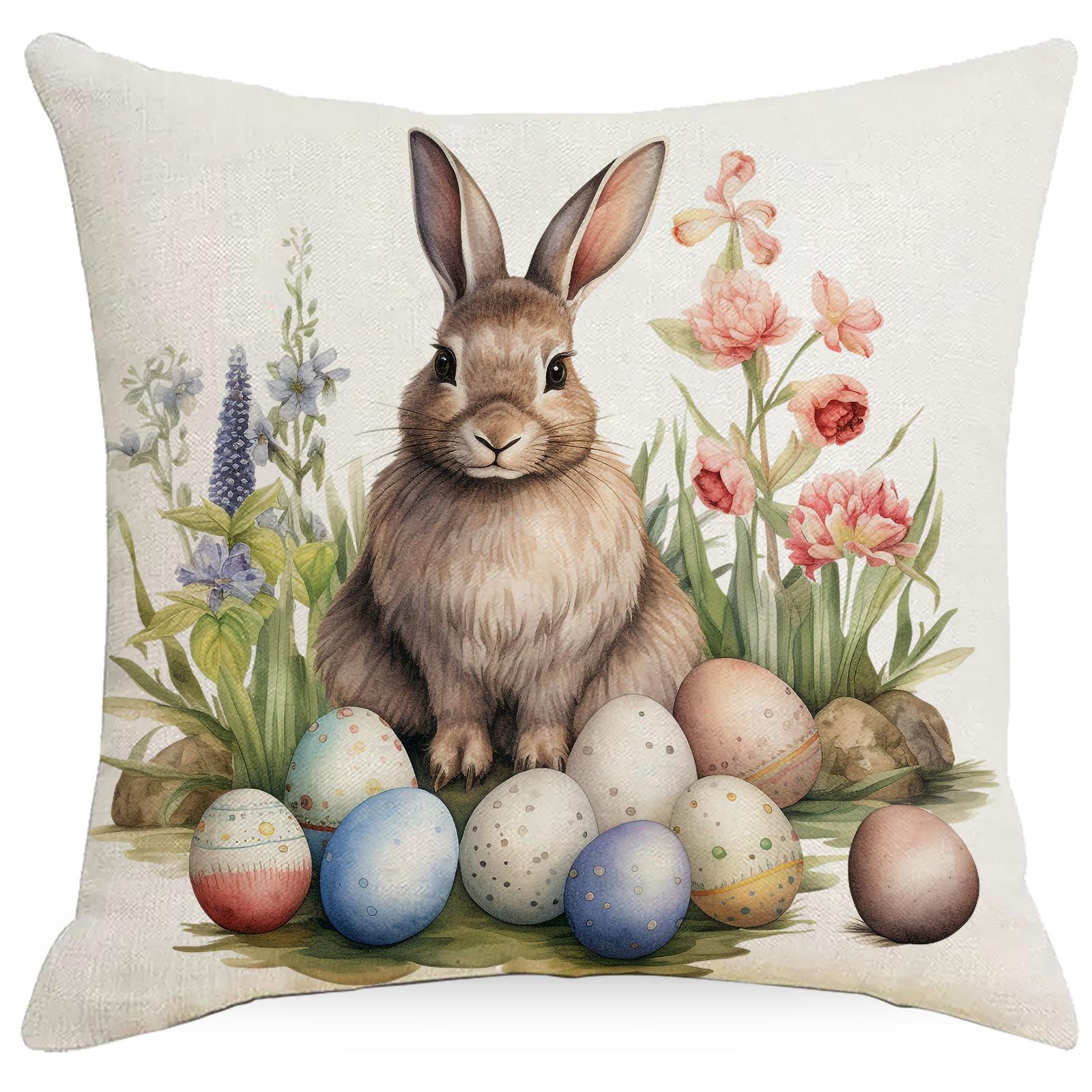 

Новий Великодній Кролик Великоднє Яйце Диван Декоративна Подушка Наволочка 45 * 45Cm