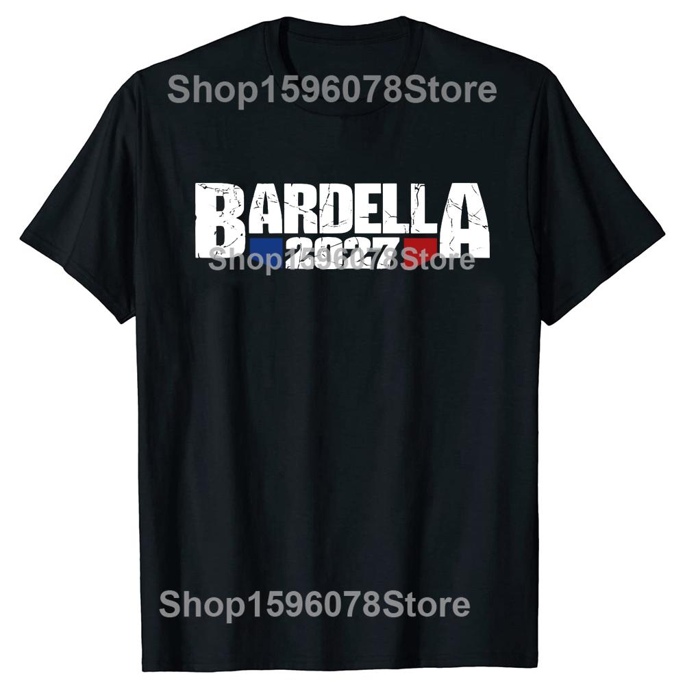 Bardella 2027 T Shirt Retro French Text Bardella Fans Gift Tee Tops EU Size 100% Cotton Soft Unisex Casual T-shirt