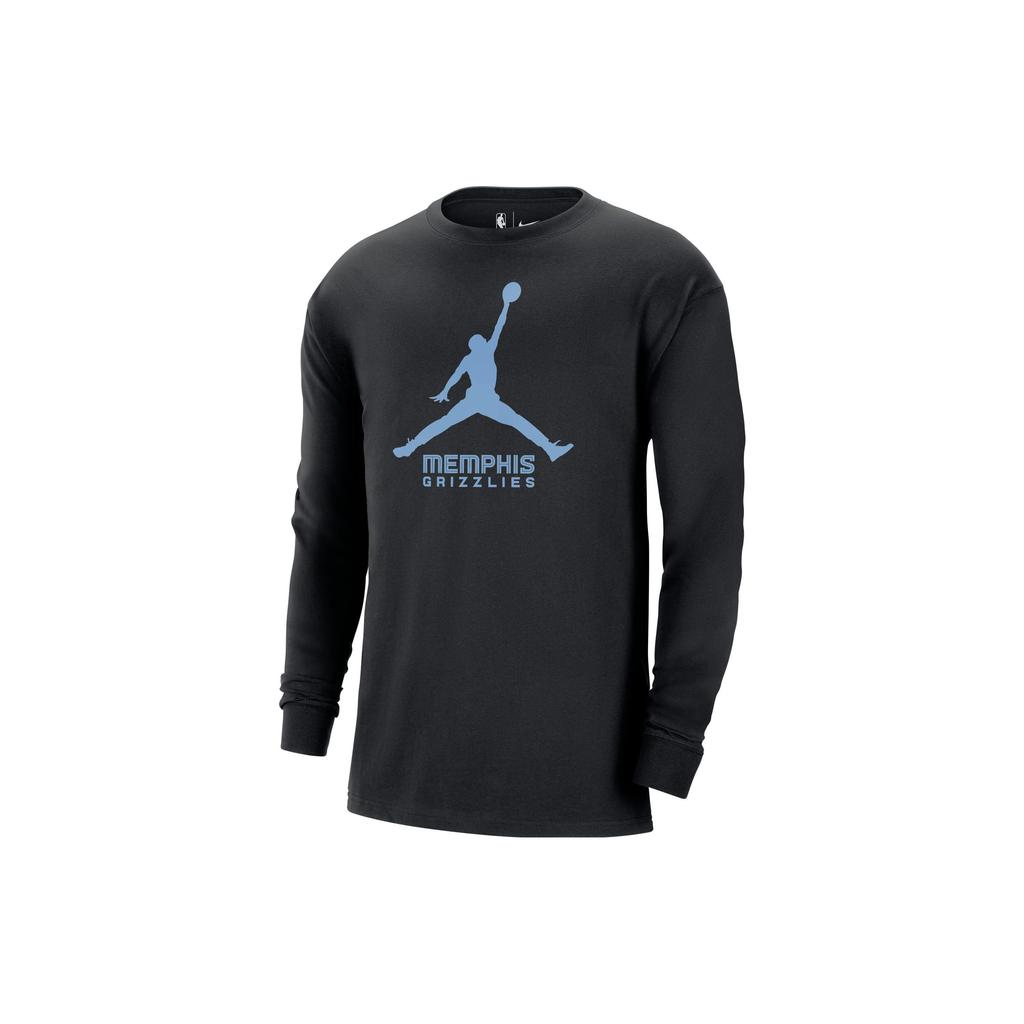 Jordan Memphis Grizzlies Big Logo Print Casual Long Sleeve T-Shirt Men Tops Black FN1271-010