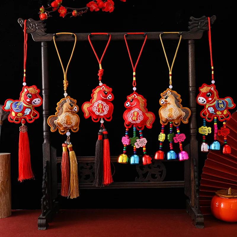 2026 Year Of The Horse Chinese Style Incense Packet Bell Pendant Chinese Red Chinese Zodiac Incense Packet Tassel Pendant