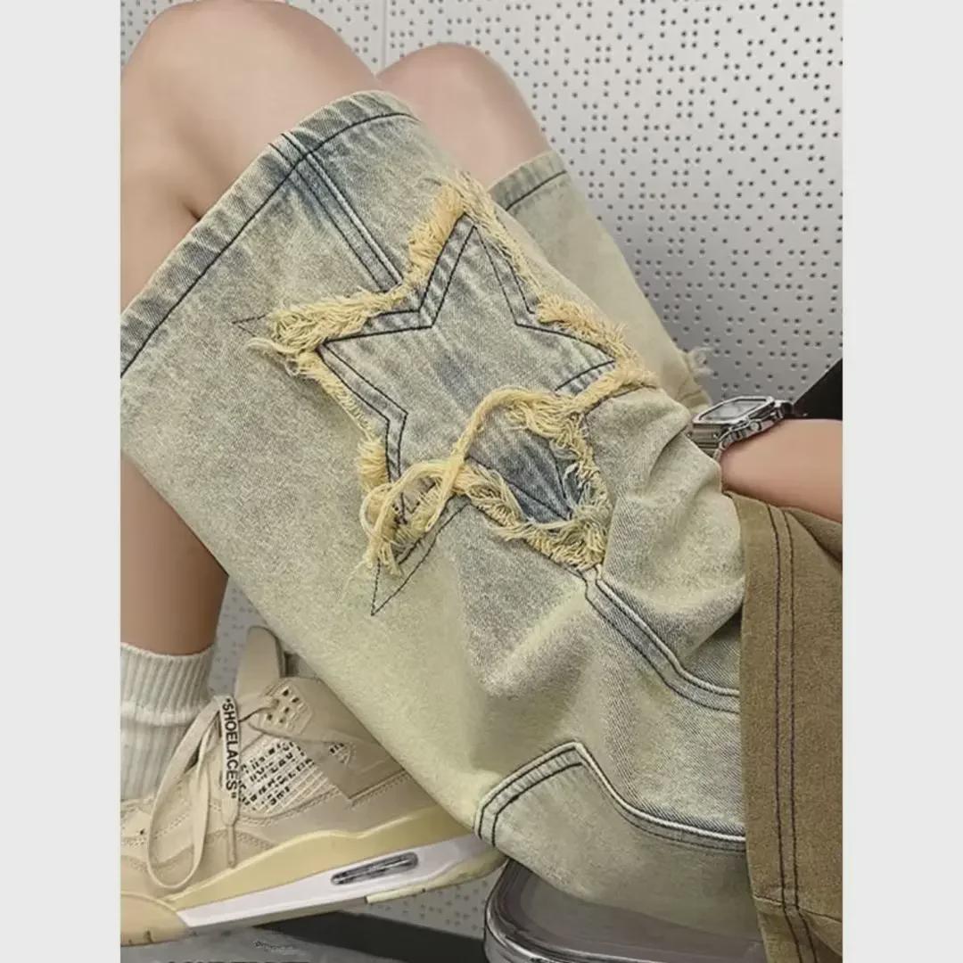 

Men s Trendy Summer Denim Shorts - Hong Kong Style, Japanese Retro, Loose Fit L