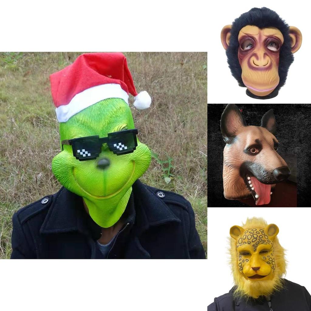 Funny Animal Headgear For Halloween Cosplay Latex Material Various Designs Perfect For Dressing Up Funny Props Characters)