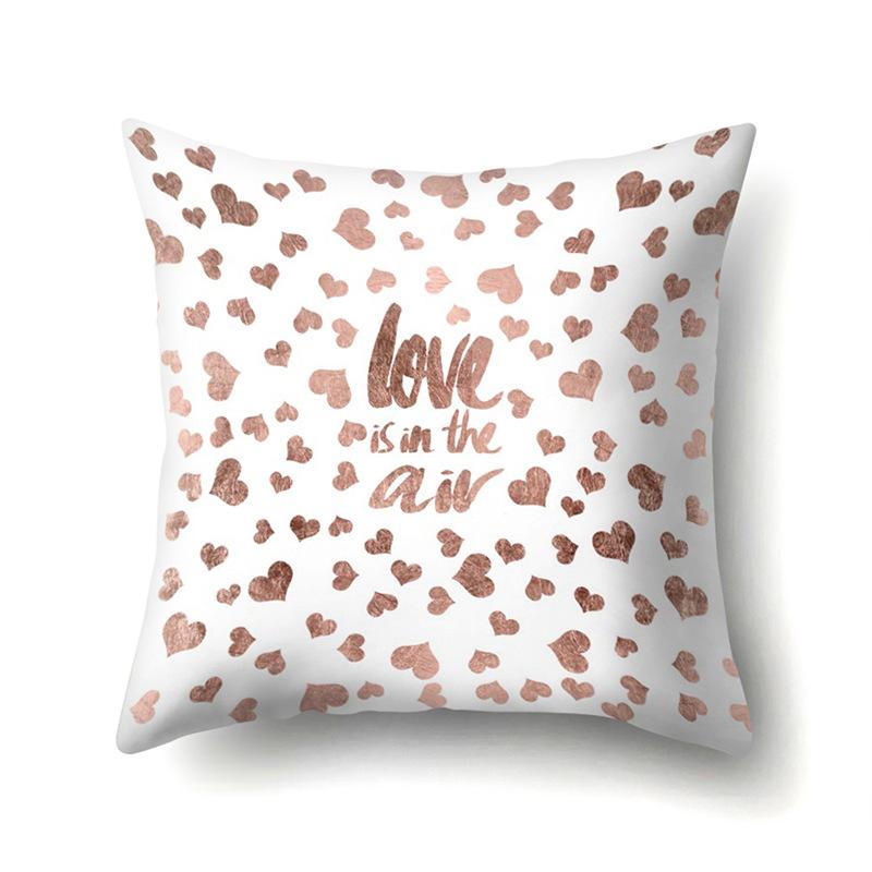 Polyester Pillow Case Automobile Decoration Home Printed Pillow Case Waist Cushion Cover Car Cushion Head Cushion Cover