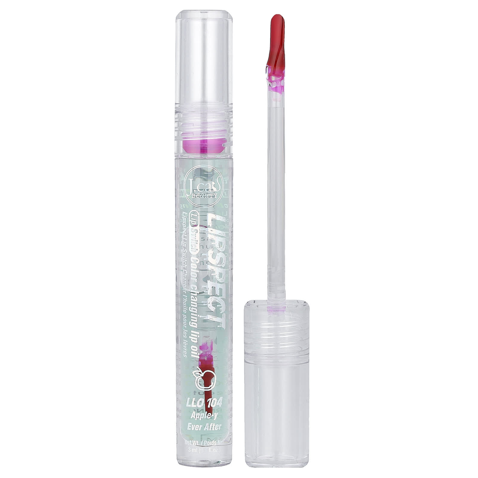 

J.Cat Beauty Lipspect Сенсор для губ, Меняющее цвет масло для губ, LLO 104 Apple-y Ever After, 3 мл (0,1 жидких унций)