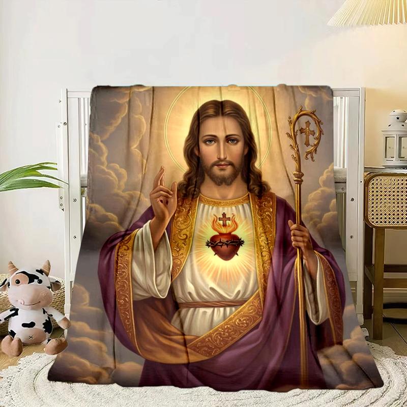 Sacred Heart Of Jesus Blanket Flannel Blanket Throw Blanket Sofa Cover Blanket Soft Premium Blanket Picnic Blanket Tv Blanket Gifts