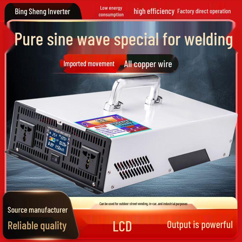 High-Power Pure Sine Wave Inverter: 12V-72V to 220V for Trucks, Freezers & Welding Machines