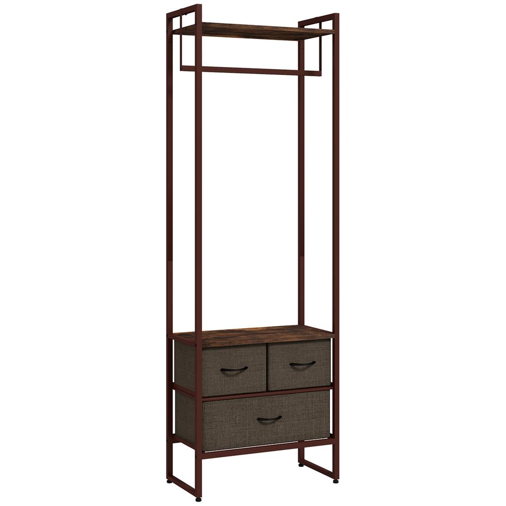 Compact Clothes Rail, with Drawers and Shelf