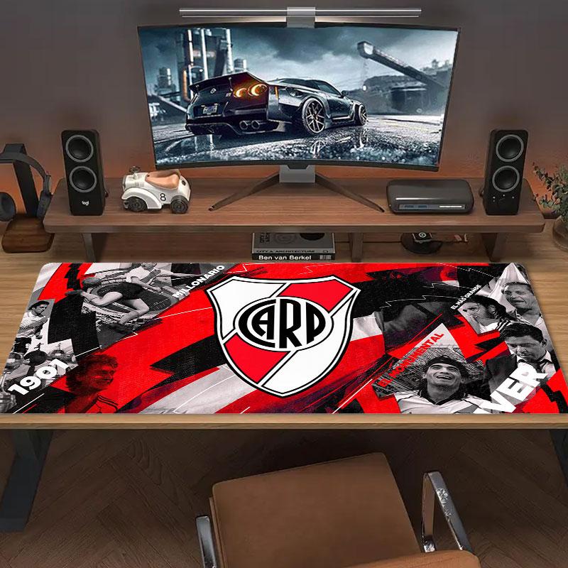 River Plate Mouse Pad, Large Gaming Desk Mat, Non-slip XXL Mousepad for Laptop & Tablet, Mini PC Playmat with Stitched Edges
