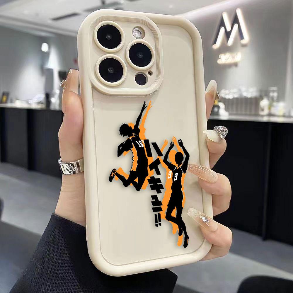 H-Haikyuu Schulvolleyball Handyhülle Für iPhone Apple 17 AIR 16 16E 11 12 13 14 15 XR Plus Pro Max DIY Hülle Stoßfeste Abdeckung