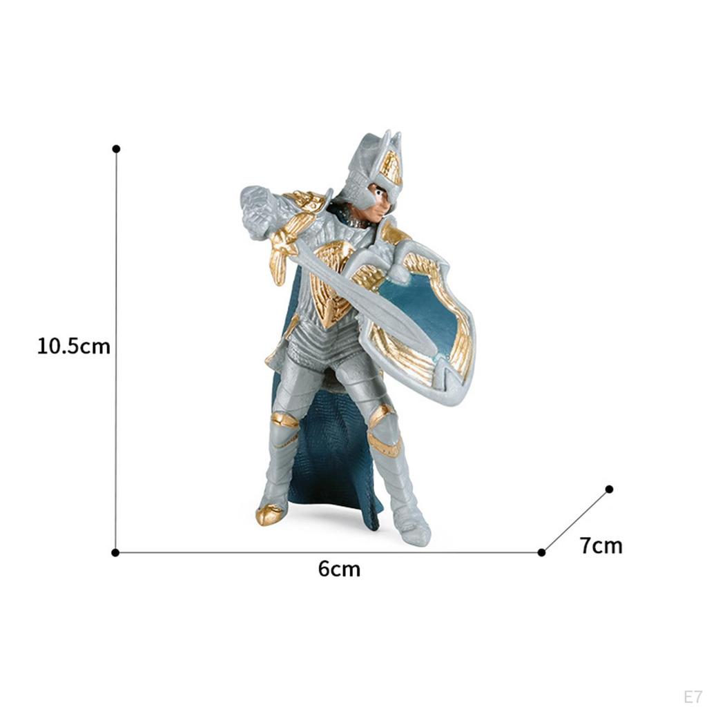 European Knight Models Toy Ornament Desktop Decor Miniature Painted Archaic s Medieval Action