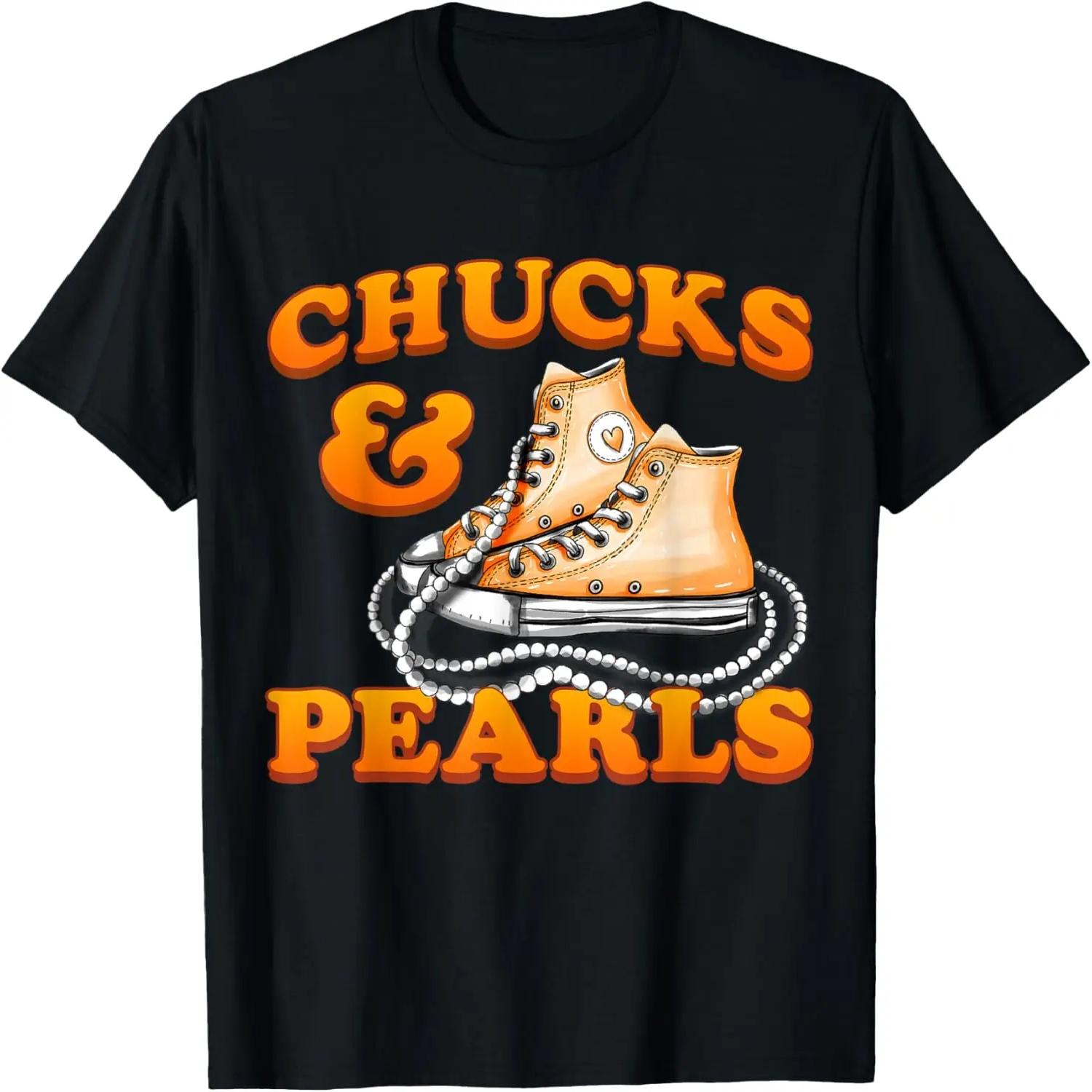 Chucks And Pearls 2021 Gift Kamala Harris New Vice President T-Shirt S